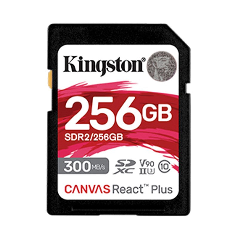 Kingston Canvas React Plus SDXC UHS-II 300R/260W U3 V90 for Full HD/4K/8K Kingston Canvas React Plus SDXC UHS-II 300R/260W U3 V90 for Full HD/4K/8K